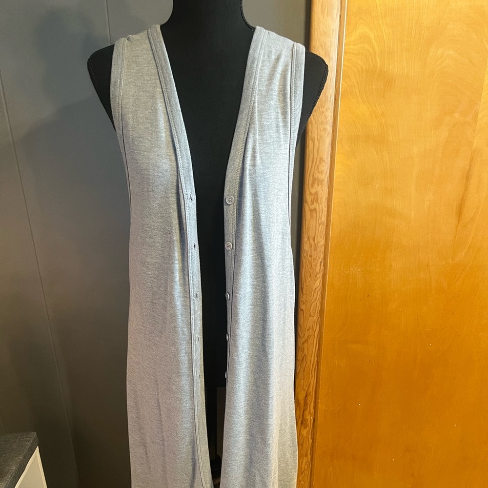 Philosophy long gray sleeveless sweater.‎ Size M